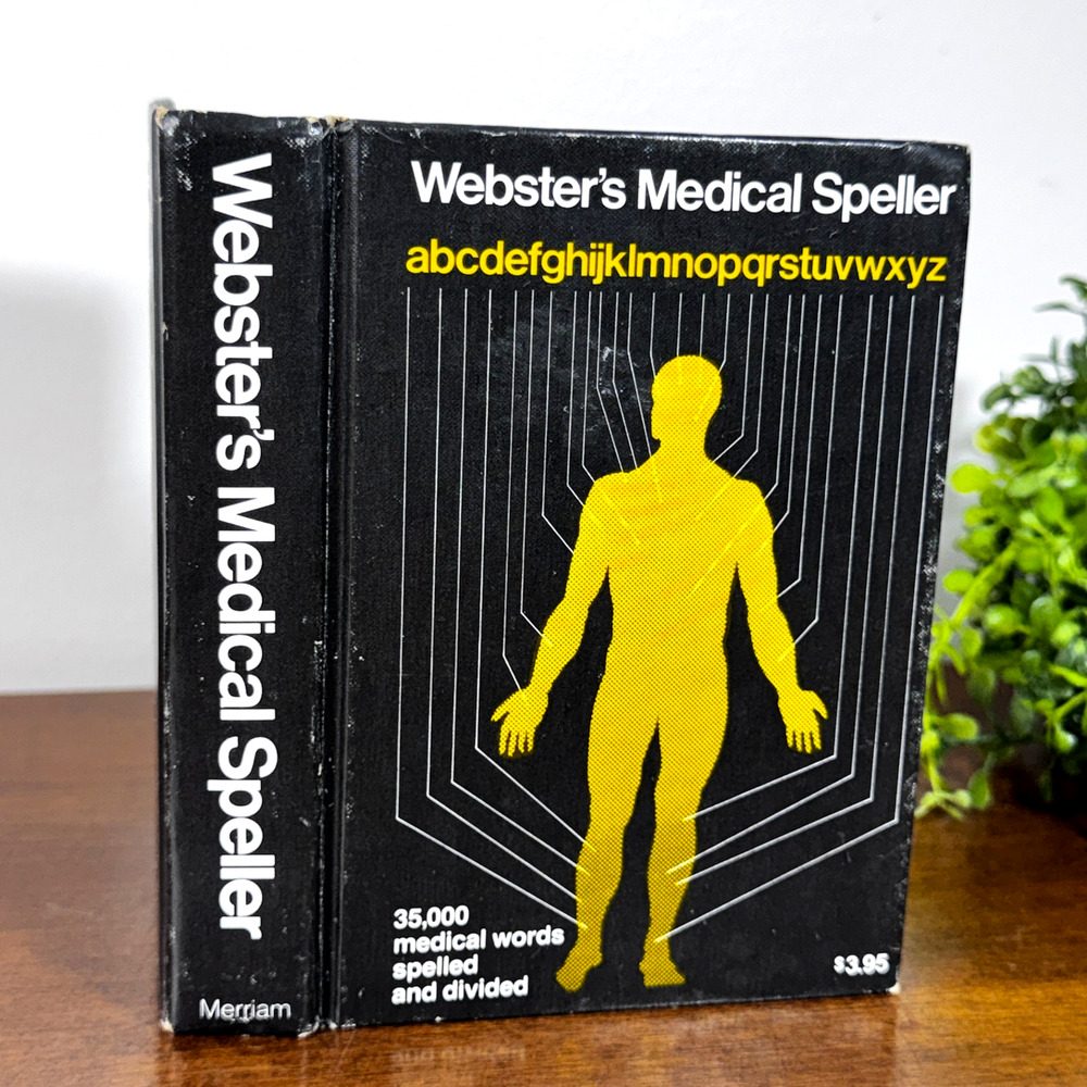 Vintage Webster's Medical Speller 1975 Hardcover Prescription Weights Symbols